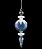 PENDENTE ORNAMENTO DE VIDRO IRIDESCENTE 22CM - Imagem 1
