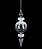 PENDENTE ORNAMENTO DE VIDRO TRANSPARENTE 22CM - Imagem 1