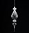 PENDENTE ORNAMENTO DE VIDRO TRANSPARENTE 26,5CM - Imagem 1