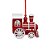 PENDENTE ORNAMENTO TRENZINHO VERMELHO E BRANCO 10CM - Imagem 2