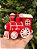 PENDENTE ORNAMENTO TRENZINHO VERMELHO E BRANCO 10CM - Imagem 1