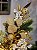 GALHO DECORATIVO BERRY COM BOLAS DOURADO 66CM - Imagem 2