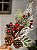 GALHO DECORATIVO BERRY VERMELHO COM BRANCO COM FOLHAGENS E PINHA 50CM - Imagem 2