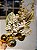 GALHO DECORATIVO BERRY E FOLHAS BRANCO E DOURADO 45CM - Imagem 3