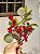 GALHO DECORATIVO BERRY VERMELHO COM FOLHAS E PINHA 29CM - Imagem 1