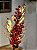 GALHO DECORATIVO BERRY VERMELHO COM FOLHA DOURADO 55CM - Imagem 2