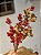 GALHO DECORATIVO BERRY VERMELHO COM FOLHAS DOURADO 53CM - Imagem 2
