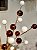 GALHO DECORATIVO BOLAS VERMELHO E BRANCO 77CM - Imagem 2