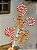 GALHO DECORATIVO GINGERBREAD E CANDY CANE VERMELHO E BRANCO 70CM - Imagem 2