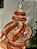PENDENTE ORNAMENTO EM VIDRO VERMELHO PEPPERMINT - Imagem 4