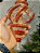 PENDENTE ORNAMENTO EM VIDRO VERMELHO PEPPERMINT - Imagem 3