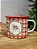 CANECA NATALINA EM METAL XADREZ 210ML - Imagem 1