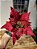 FLOR POINSÉTIA VERMELHO COM PINHA  50CM - Imagem 2