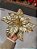 FLOR POINSÉTIA DOURADO COM PEROLAS 27CM - Imagem 6