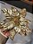FLOR POINSÉTIA DOURADO COM PEROLAS 27CM - Imagem 7