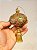 PENDENTE BOLA EM RESINA DOURADO E VERDE - Imagem 2