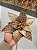 FLOR POINSÉTIA MARROM COM DOURADO E PRATA 45CM - Imagem 5
