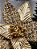 FLOR POINSÉTIA MARROM COM DOURADO E PRATA 45CM - Imagem 2