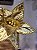 FLOR POINSÉTIA DOURADO OURO 20CM - Imagem 3