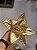 FLOR POINSÉTIA DOURADO OURO 20CM - Imagem 2