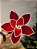 FLOR POINSÉTIA VERMELHO E BRANCO COM PEROLA 40CM - Imagem 2