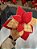 FLOR POINSÉTIA VERMELHO E BEGE 30CM - Imagem 4