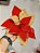 FLOR POINSÉTIA VERMELHO E BEGE 30CM - Imagem 3