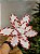 FLOR POINSÉTIA BRANCO BORDA CANDY CANNE 30CM - Imagem 3