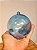 BOLA DECORADA TRANSPARENTE AZUL 10CM COM 3 UNIDS - Imagem 1