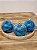 BOLA DECORADA AZUL TURQUEZA 10CM COM 3 UNIDS - Imagem 3