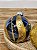 BOLA DECORADA AZUL COM DOURADO 10CM COM 3 UNIDS - Imagem 2