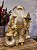 PAPAI NOEL EM PÉ DOURADO COM CHAMPANHE COM PRESENTES E CAJADO 45CM - Imagem 5