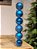 BOLA TRADICIONAL AZUL TURQUESA 8CM KIT COM 6 UNIDS - Imagem 1