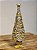 ÁRVORE DECORATIVA EM RESINA DOURADO E PRATA LUXURY 34,5CM - Imagem 1