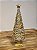 ÁRVORE DECORATIVA EM RESINA DOURADO E PRATA LUXURY 34,5CM - Imagem 4