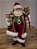 PAPAI NOEL VERMELHO E VERDE E DOURADO COLECIONÁVEL 39CM - Imagem 1