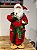 PAPAI NOEL EM PÉ COM ROUPÃO VERMELHO E VERDE 47CM - Imagem 1