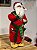 PAPAI NOEL EM PÉ COM ROUPÃO VERMELHO E VERDE 47CM - Imagem 2