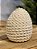 OVO DECORATIVO COM CORDA BEGE 10CM - Imagem 1