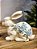 COELHA BRANCA FLORAL AZUL 17,7CM - Imagem 1
