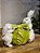 COELHA BRANCA COM FILHOTE REPOLHO VERDE 27,8CM - Imagem 6