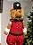 URSO MENINO NATALINO VERMELHO EM PÉ 70CM - Imagem 4