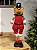 URSO MENINO NATALINO VERMELHO EM PÉ 70CM - Imagem 1