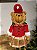 URSO MENINA NATALINO VERMELHO EM PÉ 70CM - Imagem 4