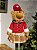 URSO MENINA NATALINO VERMELHO EM PÉ 70CM - Imagem 6
