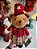 URSO MENINA NATALINO VERMELHO EM PÉ 70CM - PRÉ VENDA 2025 - Imagem 1