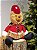 URSO MENINA NATALINO VERMELHO SENTADO 25CM - Imagem 3