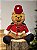 URSO MENINA NATALINO VERMELHO SENTADO 25CM - Imagem 1