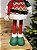 BONECO DE NEVE VERMELHO E VERDE AJUSTÁVEL 46CM - Imagem 2