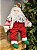 PAPAI NOEL SENTADO VERMELHO E VERDE 65CM - Imagem 1